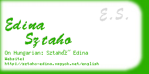 edina sztaho business card